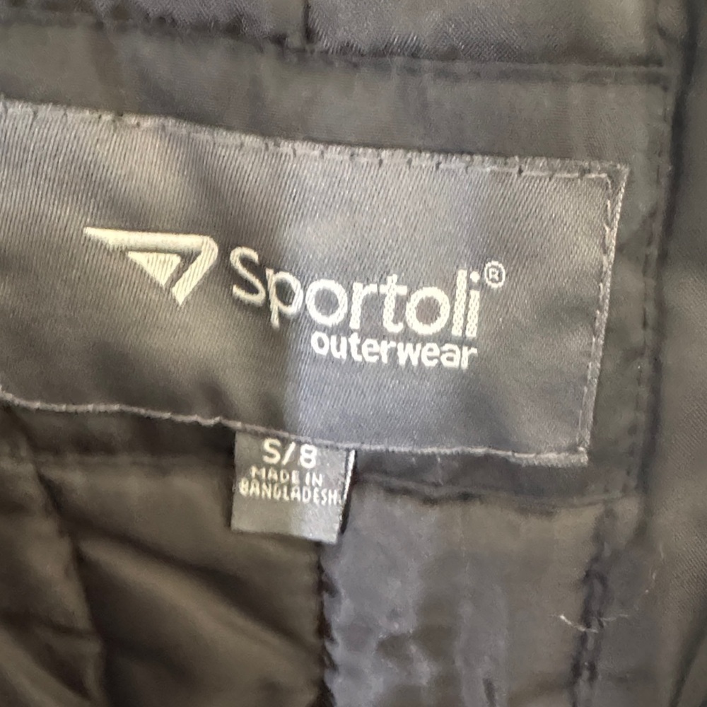 Sportoli kids Black Snow Bib Overalls size small 8 - Picture 2 of 5